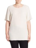 Eileen Fisher, Plus Size Silk Crepe Top