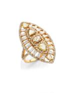 Bavna Sunburst Diamond & 18k Rose Gold Ring