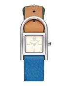 Tory Burch Thayer Stainless Steel Leather-strap Watch