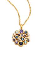 Gurhan Pointelle Diamond, Multi-stone & 24k Yellow Gold Pendant Necklace