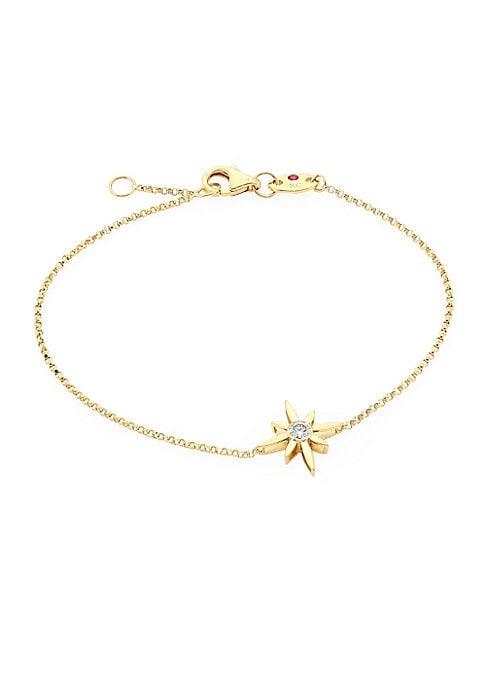 Roberto Coin Princess Cinderella 18k Yellow Gold & Diamond Star Bracelet