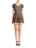 Nha Khanh Caelyn Lace Fit-&-flare Dress