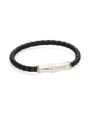 John Hardy Classic Chain Collection Leather Bracelet