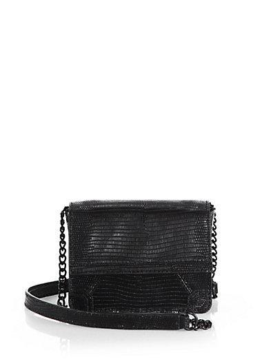 Alice + Olivia Mini Lizard-embossed Clee Shoulder Bag