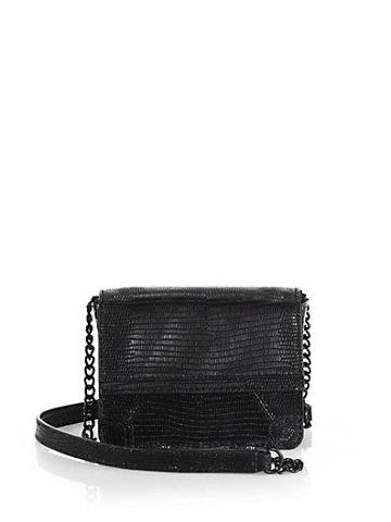 Alice + Olivia Mini Lizard-embossed Clee Shoulder Bag