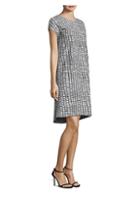 Peserico Short-sleeve Tile-print Dress