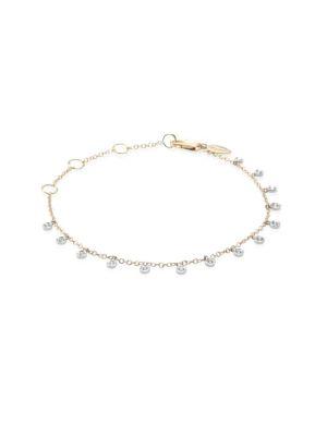 Meira T Diamond & 14k Two-tone Gold Dangle Bracelet