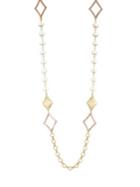 Stephanie Kantis Gypsy Crystals & Brushed 18k Yellow Gold Plated Long Necklace
