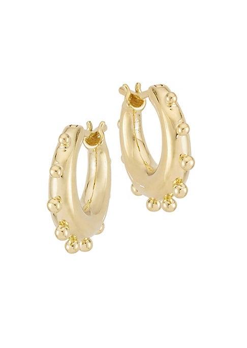 Temple St. Clair Classic Gold 18k Yellow Gold Dangle Hoop Earrings