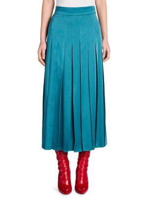 Fendi Silk Pleated Skirt
