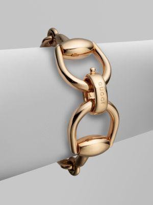Gucci Horsebit 18k Rose Gold Bracelet