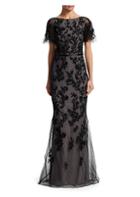 David Meister Sequin Tulle Mermaid Gown