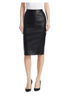 Theory Leather Zip-up Pencil Skirt
