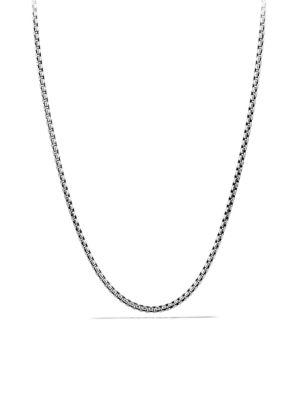 David Yurman Small Box Chain Necklace With Gold/16