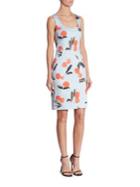 Carolina Herrera Sleeveless Cherry-print Cotton Dress