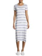 Stateside Striped Linen T-shirt Dress