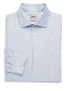 Armani Collezioni Pinstriped Cotton Casual Button-down Shirt