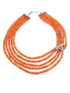 John Hardy Legends Cobra Peach Moonstone, Citrine & Sterling Silver Beaded Multi-strand Necklace