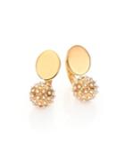 Chloe Darcey Faux Pearl Sphere Arc Earrings