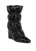 Stuart Weitzman Duvet Studded Leather Wedge Boots