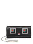 Fendi 2jours Square Eyes Leather Chain Wallet