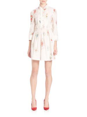 Red Valentino Floral-print Shirtdress