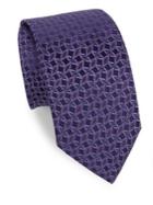 Eton Purple Geometric Print Tie