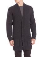 Vince Wool-blend Long Cardigan Coat