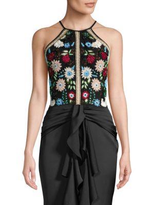 Patbo Embroidered Cropped Top