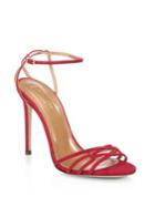 Aquazzura First Kiss Suede Ankle-strap Sandals
