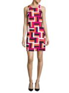 Trina Turk Cosme Geometric-print Shift Dress