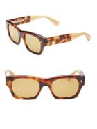 Oliver Peoples Leopard-print 51mm Square Sunglasses
