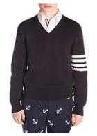 Thom Browne V-neck Striped Pullover Sweater