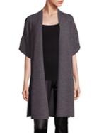 Eileen Fisher Merino Wool Rib-knit Cardigan