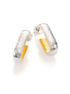 Gurhan Hoopla 24k Yellow Gold & Sterling Silver Geometric Hoop Earrings/0.8