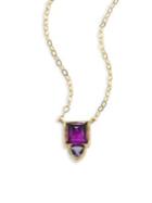 Ila Spectral Lacey Amethyst, Iolite & 14k Yellow Gold Pendant Necklace