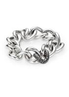 Pomellato 67 Marcasite & Sterling Silver Chain Link Bracelet