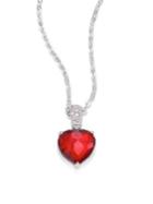 Adriana Orsini Crystal Heart Pendant Necklace