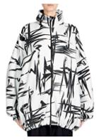 Balenciaga Abstract Print Fleece Jacket