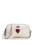 Coach Heart-detail Leather Convertible Clutch
