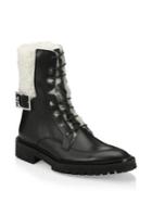 Givenchy Aviator Leather Shearling-lined Ankle Boots