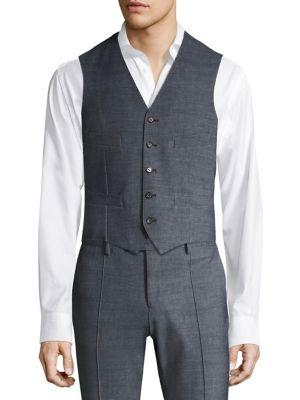Saks Fifth Avenue X Traiano Single-breasted Horn Button Vest