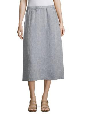 Eileen Fisher Organic Linen Midi Skirt