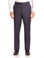 Saks Fifth Avenue Collection Checked Wool Trousers