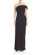 Brandon Maxwell Back-ruffle Off-the-shoulder Gown