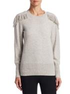 Burberry Cashmere & Wool Fringe Sweater