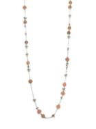 John Hardy Bamboo Peach Moonstone & Sterling Silver Sautoir Necklace