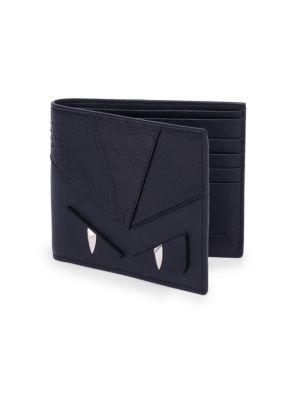 Fendi Leather & Python Bifold Wallet