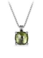 David Yurman Chatelaine Pendant Necklace With Green Orchid And Diamonds