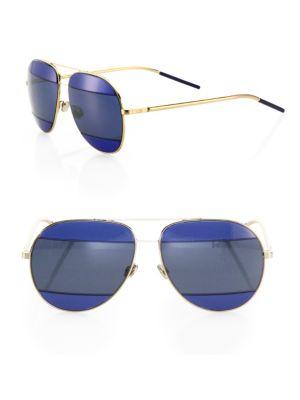 Dior Split2 59mm Mirrored Aviator Sunglasses